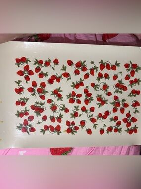 Strawberry Pattern Kitchen Cutting Board - Red.
